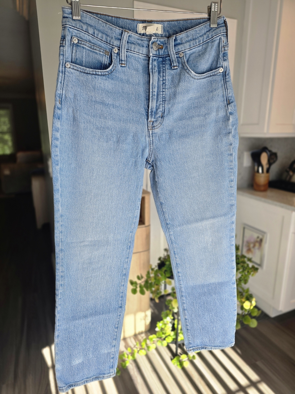 Madewell Light Blue High-Rise Straight Jeans